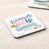 Leven mijn beste leven met FRIENDS™ Bier Onderzetter (Linkerzijde)