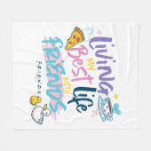 Leven mijn beste leven met FRIENDS™ Fleece Deken (Voorkant (Horizontaal))