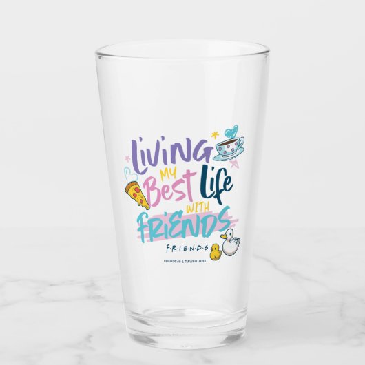 Leven mijn beste leven met FRIENDS™ Glas (Voorkant)