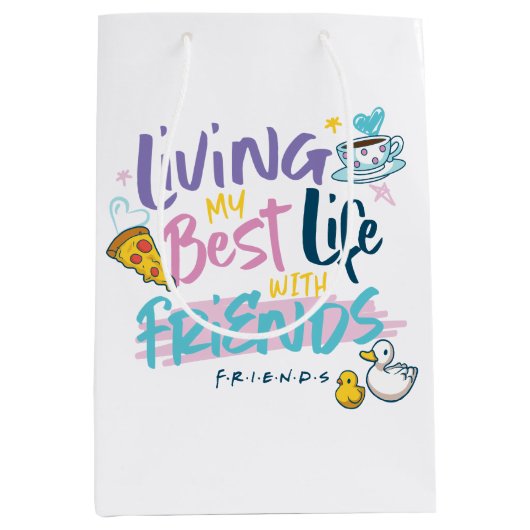 Leven mijn beste leven met FRIENDS™ Medium Cadeauzakje (Voorkant)
