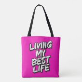 Leven mijn beste leven tote bag (Achterkant)