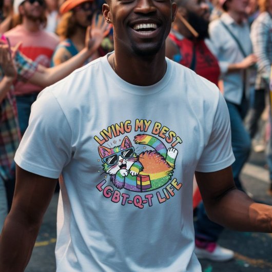 Leven Mijn Beste LGBT-Q-T Life Pride Kat T-shirt