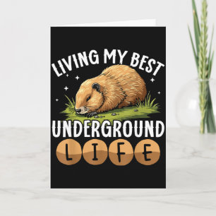 Leven Mijn Beste Ondergrondse Leven Funny Groundho Kaart