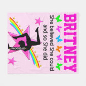 LEVEN MIJN GYMNASTIEK DROOM GEPERSONALISEERDE DEKE FLEECE DEKEN (Voorkant (Horizontaal))