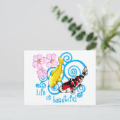 Leven mooi briefkaart (Staand voorkant)