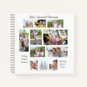 Leven Mooie Momenten 11 Fotocollage Wit Notitieboek (Voorkant)