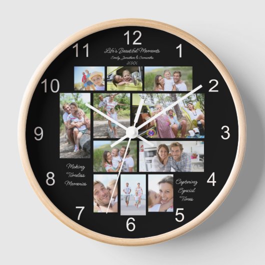 Leven Mooie Momenten 11 Fotocollage Zwart (Voorkant)