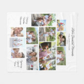 Leven Mooie Momenten 11 Foto's Collage Wit Fleece Deken (Voorkant (Horizontaal))