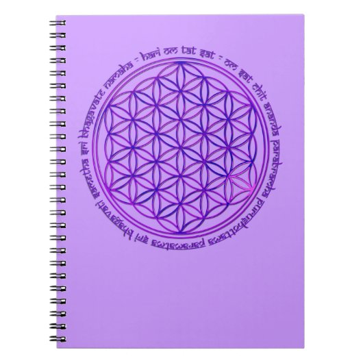 Leven - Moola mantra - violet Notitieboek (Voorkant)