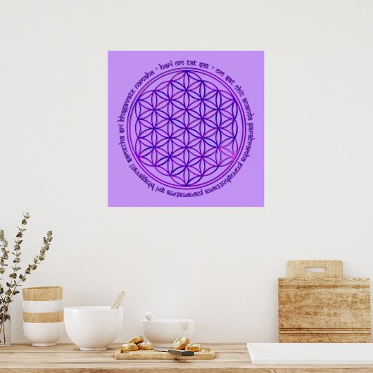 Leven - Moola mantra - violet Poster (Keuken)