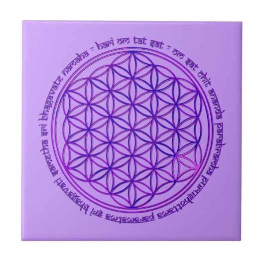 Leven - Moola mantra - violet Tegeltje (Voorkant)