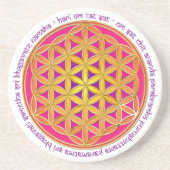 Leven / Moola Mantra Zandsteen Onderzetter (Voorkant)