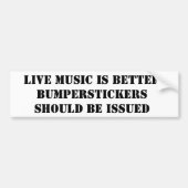 LEVEN MUZIEK IS BETER BUMPERSTICKER (Voorkant)