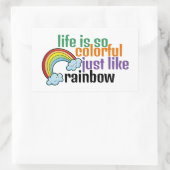leven net als regenboog rechthoekige sticker (Tas)