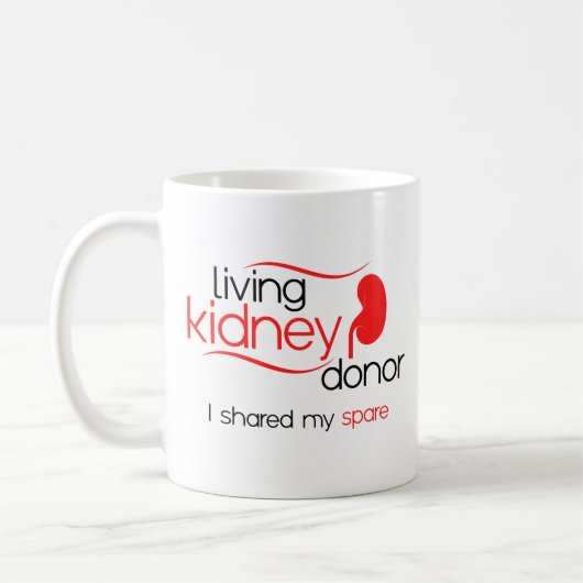 Leven Nieren Donor I deelde Spare Kidney Donor Koffiemok (Links)