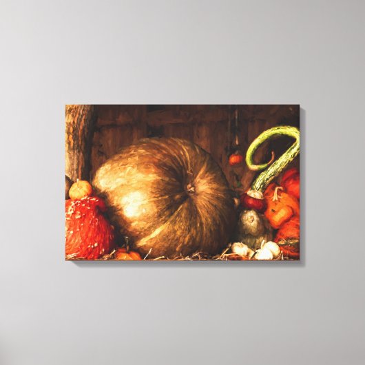 Leven nog met Pumpkins Digital Oil Painting Canvas Afdruk (Voorkant)