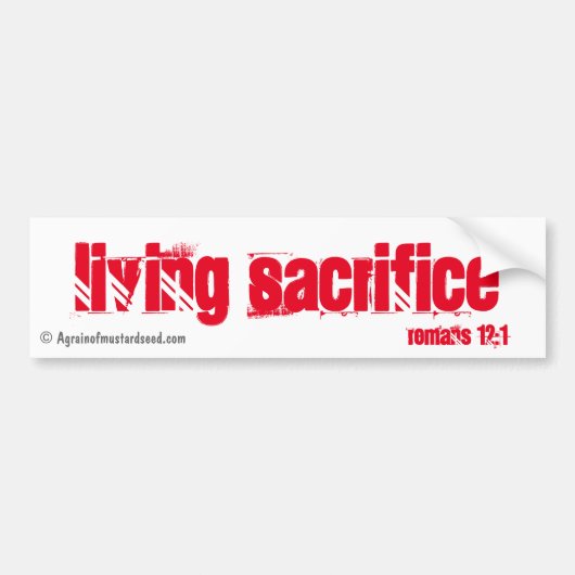 Leven Offer Bijbelcitaten Bumpersticker (Voorkant)