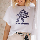 Leven om grappige kat geïllustreerd te weerstaan t-shirt