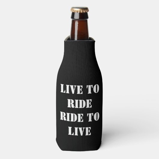 LEVEN OM RIDE TE RIJDEN OM TE LEVEN FLESJESKOELER (Fles Voorkant)