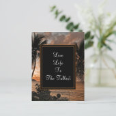 Leven om volledig te profiteren van het tropische  briefkaart (Staand voorkant)