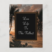 Leven om volledig te profiteren van het tropische  briefkaart (Voorkant)