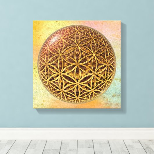 Leven- / onbeschaamde blikvangers - goud in het ba canvas afdruk (Insitu (Houten vloer))