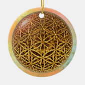 Leven- / onbeschaamde blikvangers - goud in het ba keramisch ornament (Voorkant)