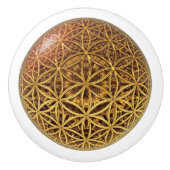 Leven- / onbeschaamde blikvangers - goud in het ba keramische knop (Voorkant)