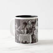 Leven onder de trap tweekleurige koffiemok (Voorkant links)