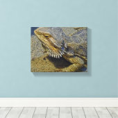 Leven onder vuur - Draak met dwarsbalk Canvas Afdruk (Insitu (Houten vloer))