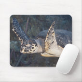 Leven onder water: Een Hawksbill Zee Turtle 2 Muismat (Met muis)