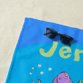 Leven onder water zee grappige cartoon strandlaken (In situ)