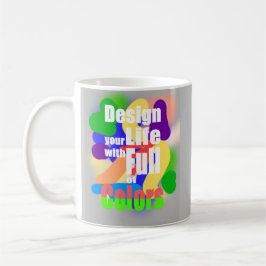Leven ontwerpen met volle kleuren  koffiemok