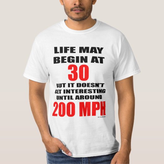 Leven op 200 km/h Tshirt (Voorkant)