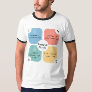 Leven op afstand   Grappig werk-van-huis cadeau T-shirt