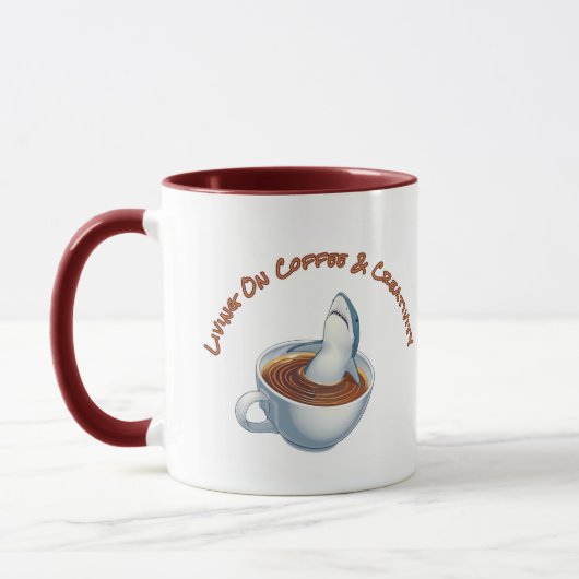 Leven op cafeïne en creativiteit - 11 oz Mok (Links)
