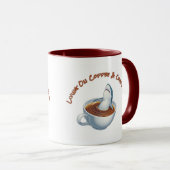 Leven op cafeïne en creativiteit - 11 oz Mok (Voorkant rechts)