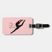 Leven op de dansvloer Roze danser Bagagelabel (Voorkant horizontaal)