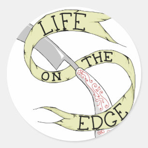 Leven op de Edge Barbering Razor Sticker