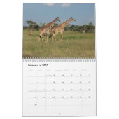 Leven op de kalender van Serengeti 2016 in het wil (Feb 2027)