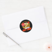leven op de vluchtstrook ronde sticker (Envelop)