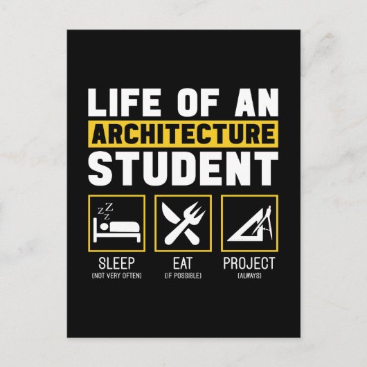 Leven op een Architectuur Student Architect Job Feestdagenkaart (Voorkant)