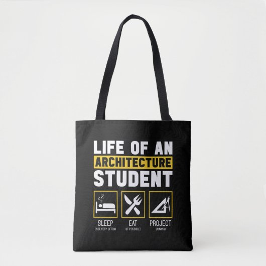 Leven op een Architectuur Student Architect Job Tote Bag (Voorkant)