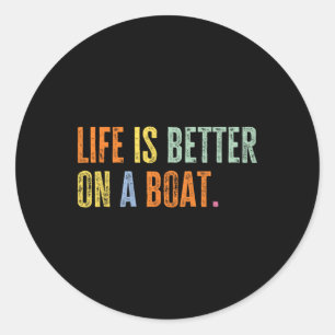 Leven op een boot Leuke zeiler Ik hou van zeilen Ronde Sticker
