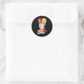 Leven op een reservaat ronde sticker (Tas)