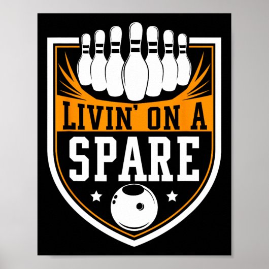 Leven op een reserve - Grappig Bowling Gift Poster (Voorkant)