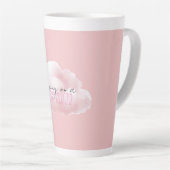 Leven Op Een Roze Wolk Latte Mok (Rechterhoek)