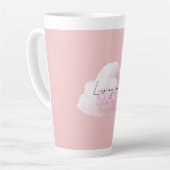 Leven Op Een Roze Wolk Latte Mok (Linkerhoek)