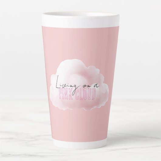 Leven Op Een Roze Wolk Latte Mok (Voorkant)