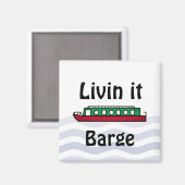 Leven op een woonboot in het kanaal magneet (Voorkant / Achterkant)